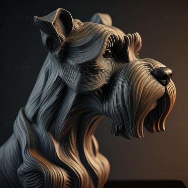 3D model Zwergschnauzer dog (STL)